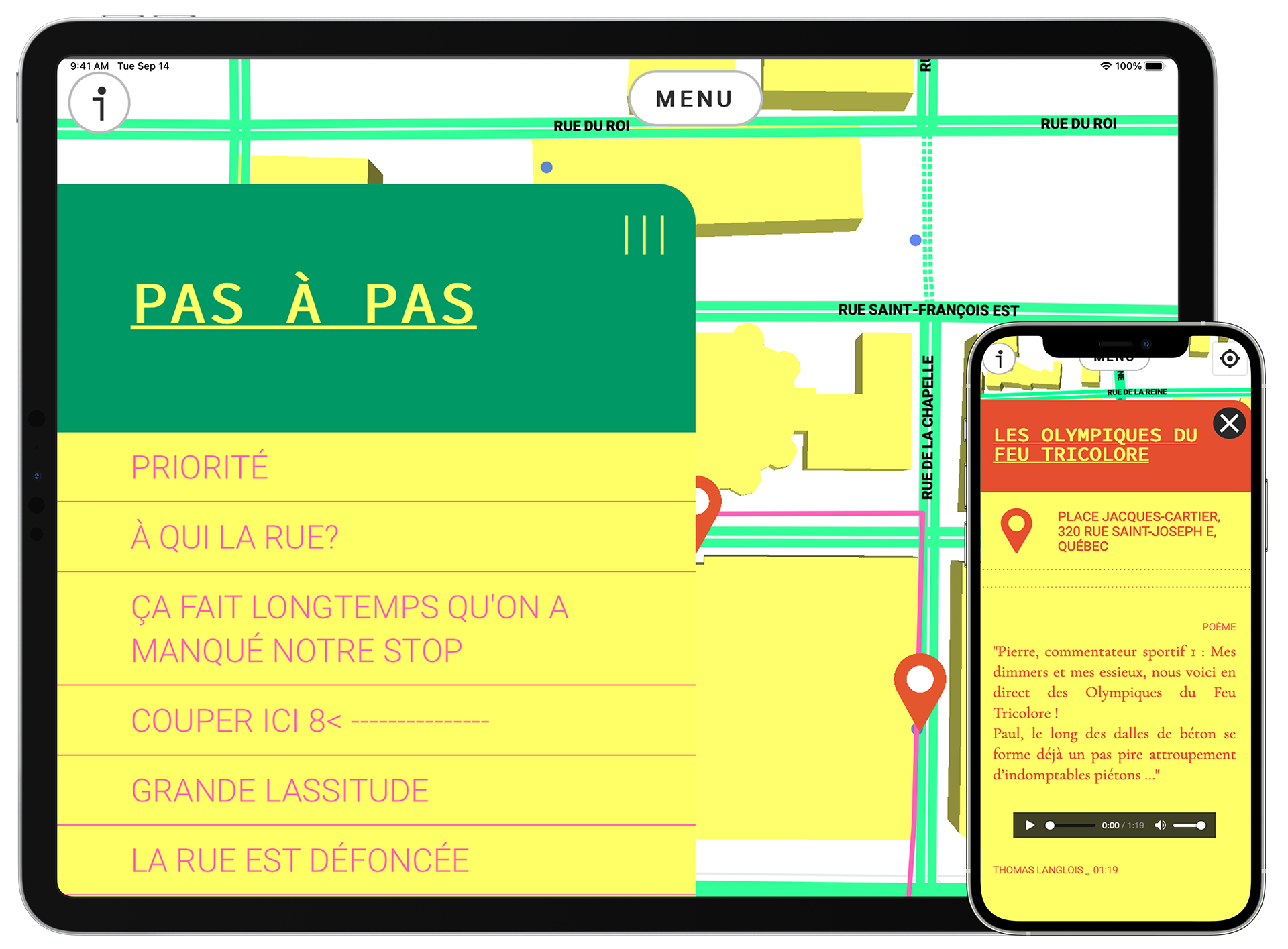 Plan du parcours Est